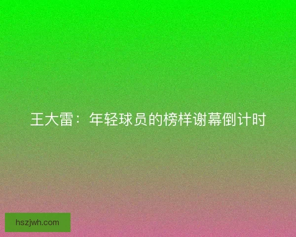 王大雷：年轻球员的榜样谢幕倒计时